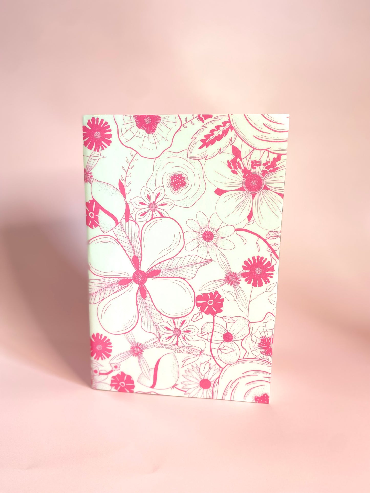 Retro Floral Pink Notebook