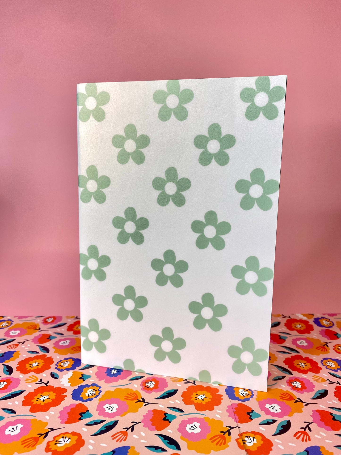 Green Floral notebook